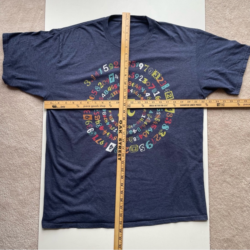 Blue Pi Spiral Math T-shirt - Picture 4 of 5